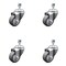 Service Caster 3 Inch SS Thermoplastic Rubber Wheel Swivel 1/2 Inch Threaded Stem Caster Set SCC SCC-SSTS20S314-TPRB-381615-4 - alternate 1
